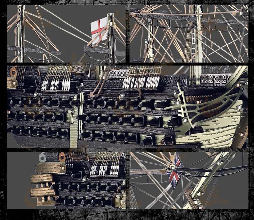 HMS Victory (цветная 3D модель)