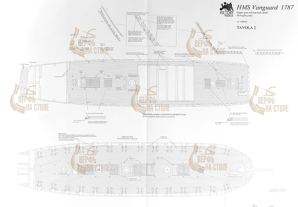 Чертеж 74-пушечного корабля HMS Vanguard Чертеж 74-пушечного корабля HMS Vanguard