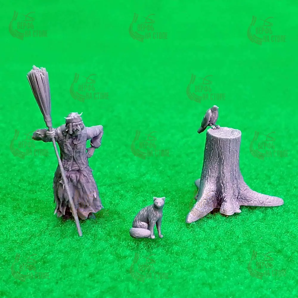 Фигурка Баба-Яга с метлой масштаб 1:72 Фигурка Баба-Яга с метлой масштаб 1:72