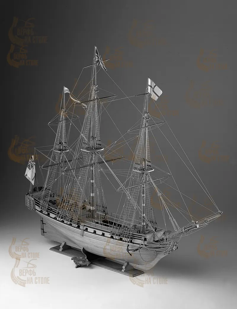 Чертеж корабля HMS Unicorn, масштаб 1:75 Чертеж корабля HMS Unicorn, масштаб 1:75