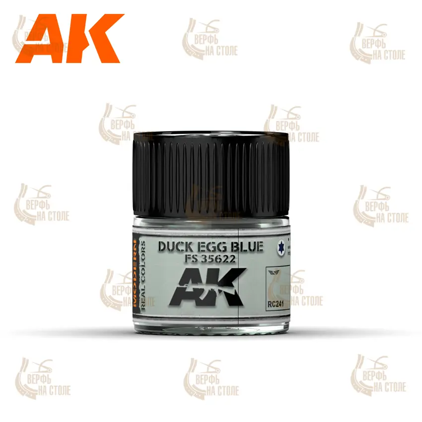 Краска AK Interactive, акриловая Duck Egg Blue FS 35622 / Синее утиное яйцо, 10 мл Краска AK Interactive, акриловая Duck Egg Blue FS 35622 / Синее утиное яйцо, 10 мл