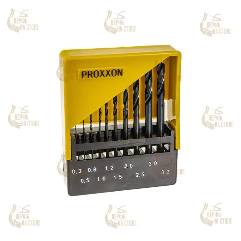 Набор сверл Proxxon от 0,3 до 3,2 мм, 10 шт Набор сверл Proxxon от 0,3 до 3,2 мм, 10 шт
