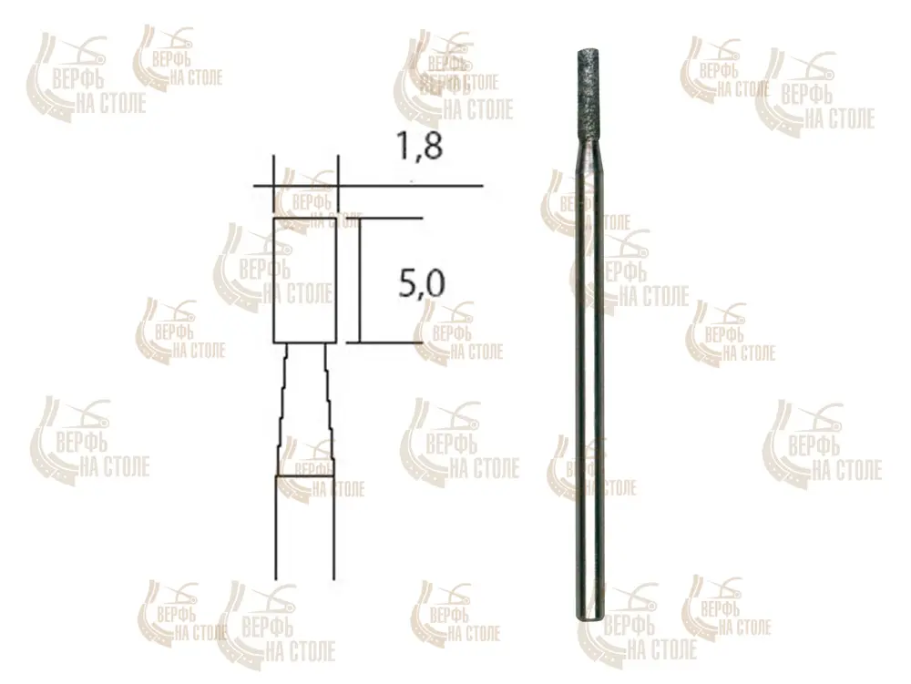 Бор цилиндрический Proxxon 1,8 мм с алмазным напылением