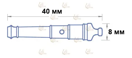 Толстый фальконет, 40 мм, латунь, 2 шт + цапфа