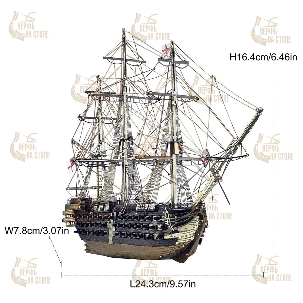HMS Victory (цветная 3D модель)