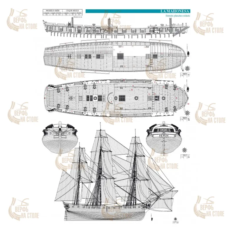 La Mahonesa, 1789 + чертежи 1/48 La Mahonesa, 1789 + чертежи 1/48