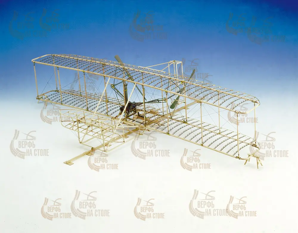 Деревянная модель самолета Биплан Wright Flyer Деревянная модель самолета Биплан Wright Flyer