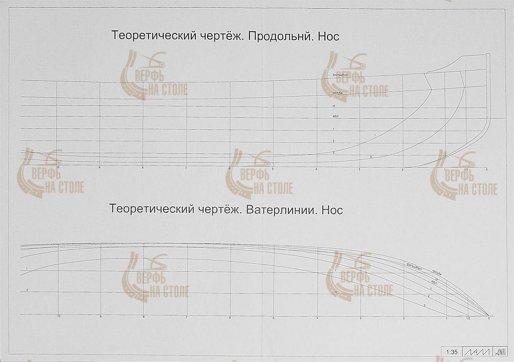 Чертеж буксира Мариинской системы Чертеж буксира Мариинской системы