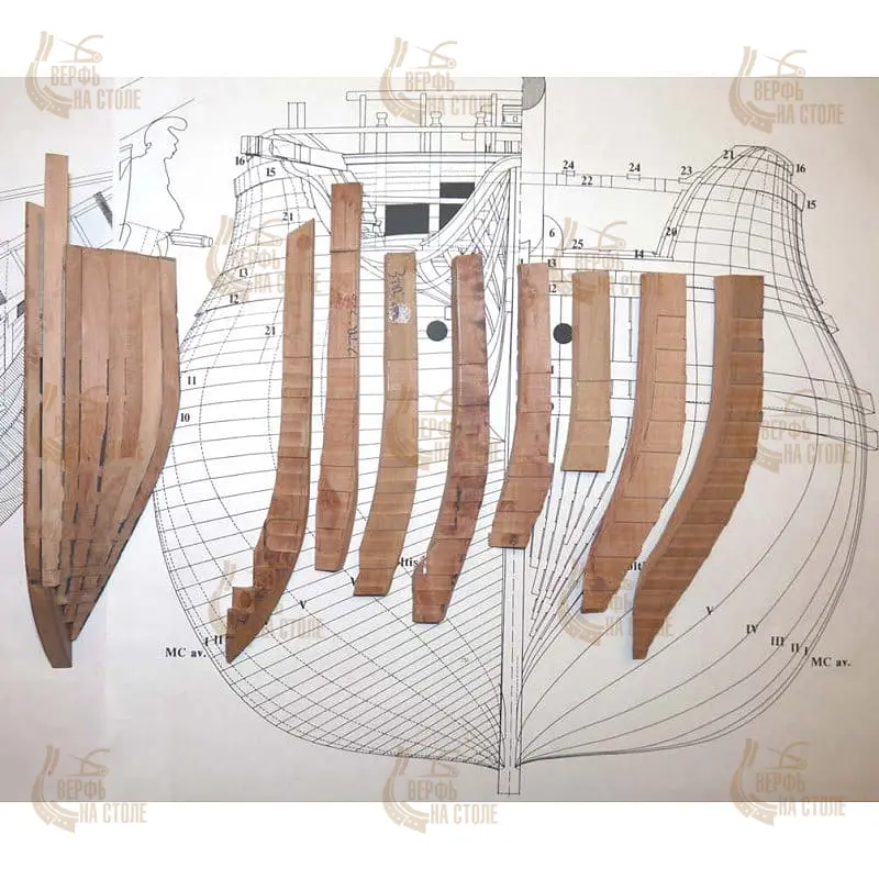 Дополнительные чертежи шпангоутов 74 gun ship