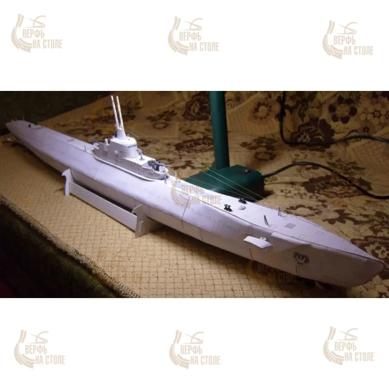 Модель из картона подводная лодка К-21, СССР 1941 г Модель из картона подводная лодка К-21, СССР 1941 г