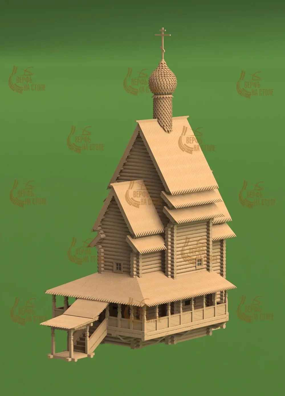 Георгиевская церковь, 2390 деталей Георгиевская церковь, 2390 деталей