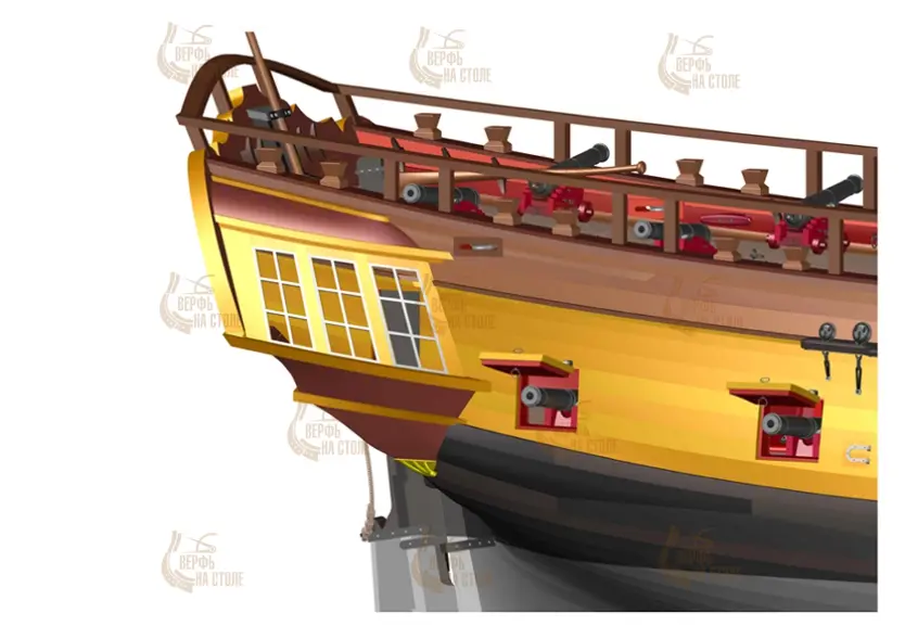 Корма 3D для HMS Ontario Корма 3D для HMS Ontario