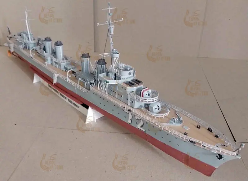 Модель из картона французский эсминец ALBATROS Модель из картона французский эсминец ALBATROS