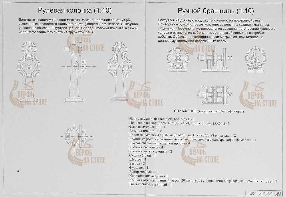 Чертеж буксира Мариинской системы Чертеж буксира Мариинской системы