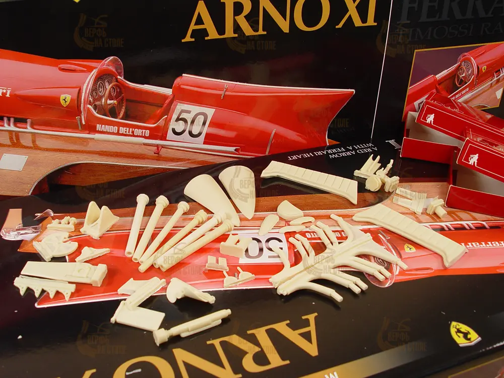 катера Ferrari Arno XI + (Полный набор инструментов, клея и лак) катера Ferrari Arno XI + (Полный набор инструментов, клея и лак)