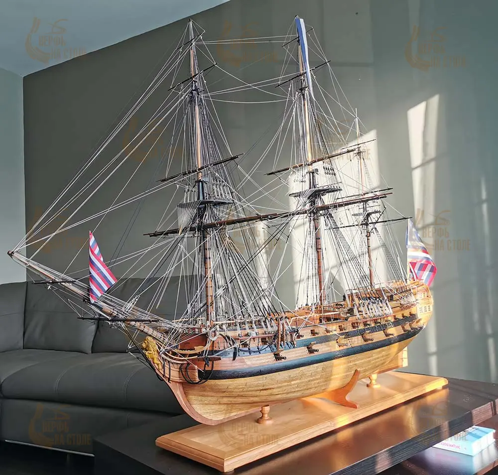 модель корабля для сборки Bonhomme Richard 1779 версия вишня-груша