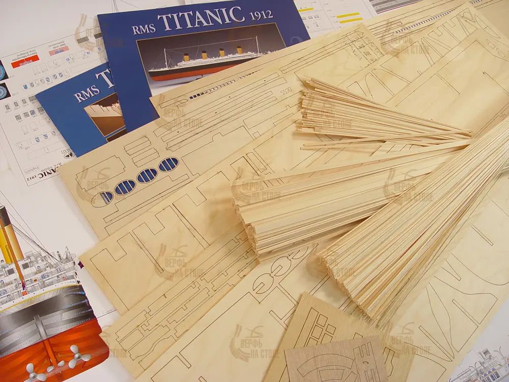 Титаник (RMS Titanic) + (Полный набор инструментов, клея и краски) Титаник (RMS Titanic) + (Полный набор инструментов, клея и краски)